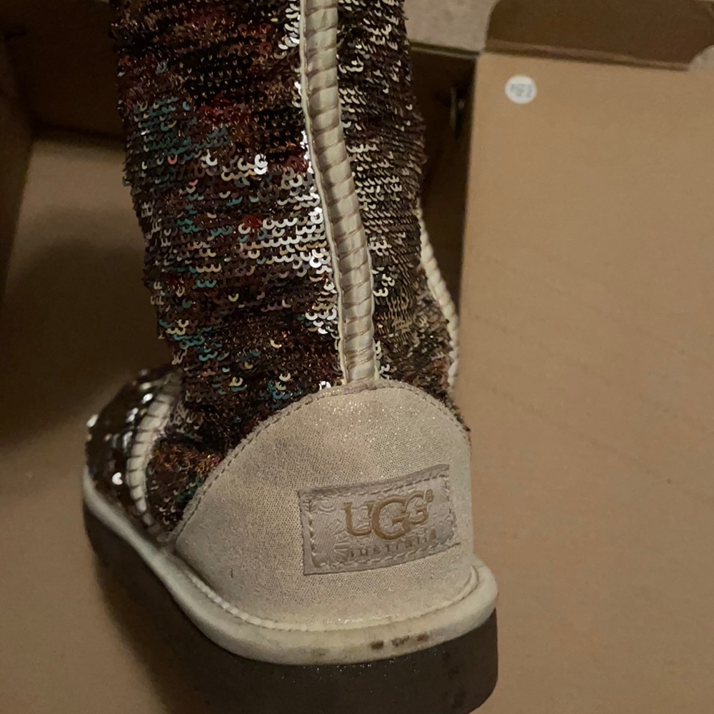 Gold sequins ugg boots